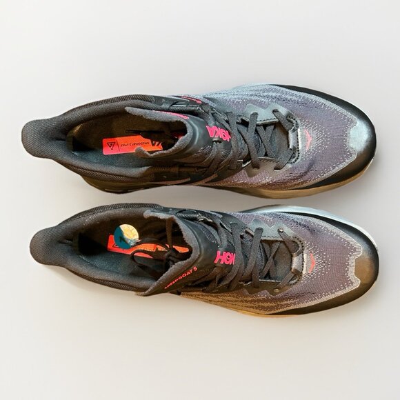 NEW Hoka One Speedgoat 5 GTX Trail Running Shoes GoreTex Women Size 10 Black Red - Picture 6 of 15